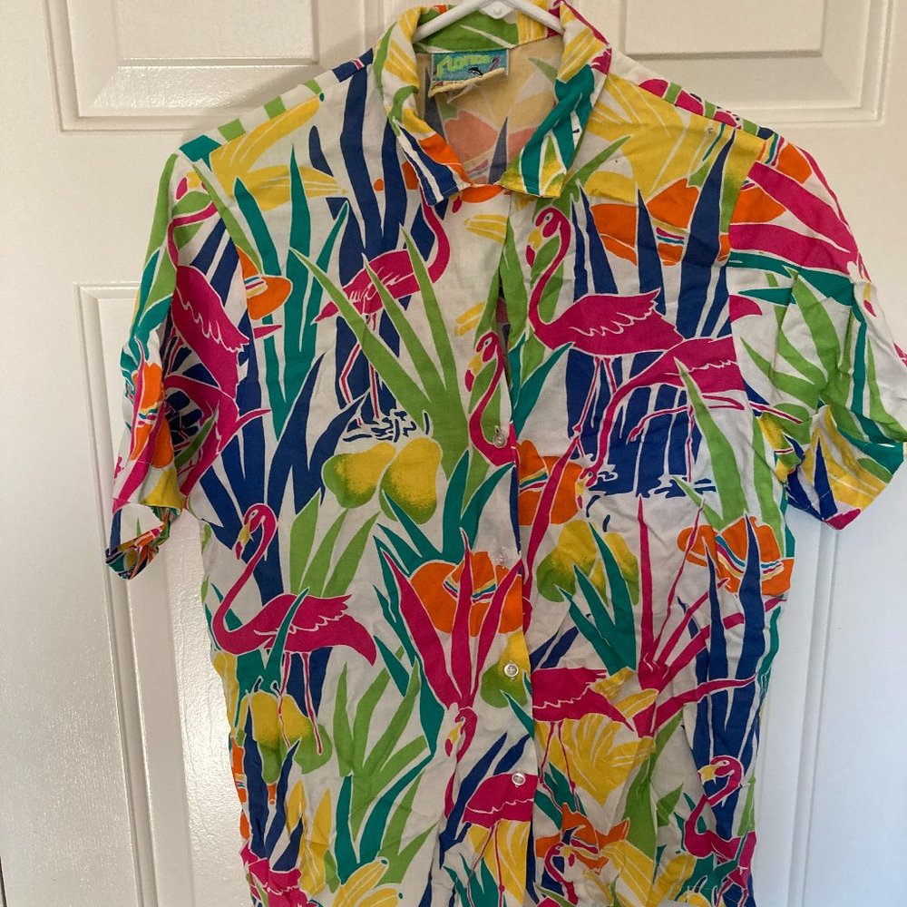 Vintage Cheryl Tiegs Hawaiian Shirt